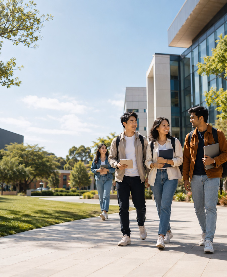 Students studying in Australia